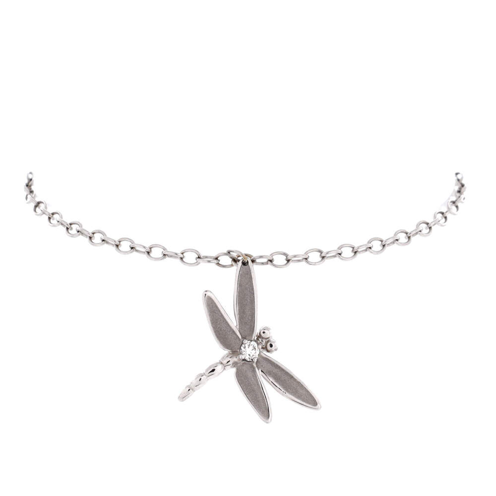 Tiffany & Co. Dragonfly Chain Bracelet 18K White Gold and Diamonds